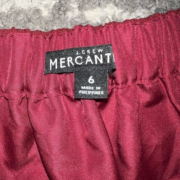 J Crew Mercantile Burgundy Skirt size 6 (E115) - Picture 2 of 6